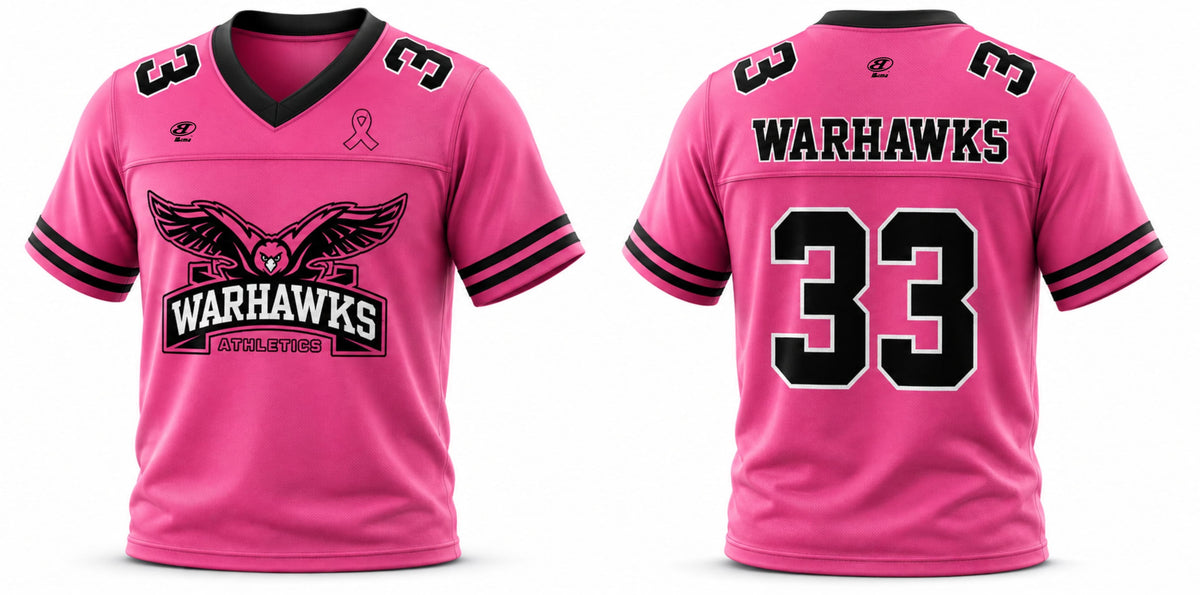 Warhawks Athletics Breast Cancer Awareness Jersey - Pink/Black by BIMA Sports