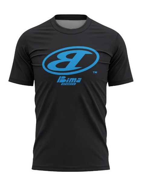 Bima Light Blue Classix Logo Black Tee