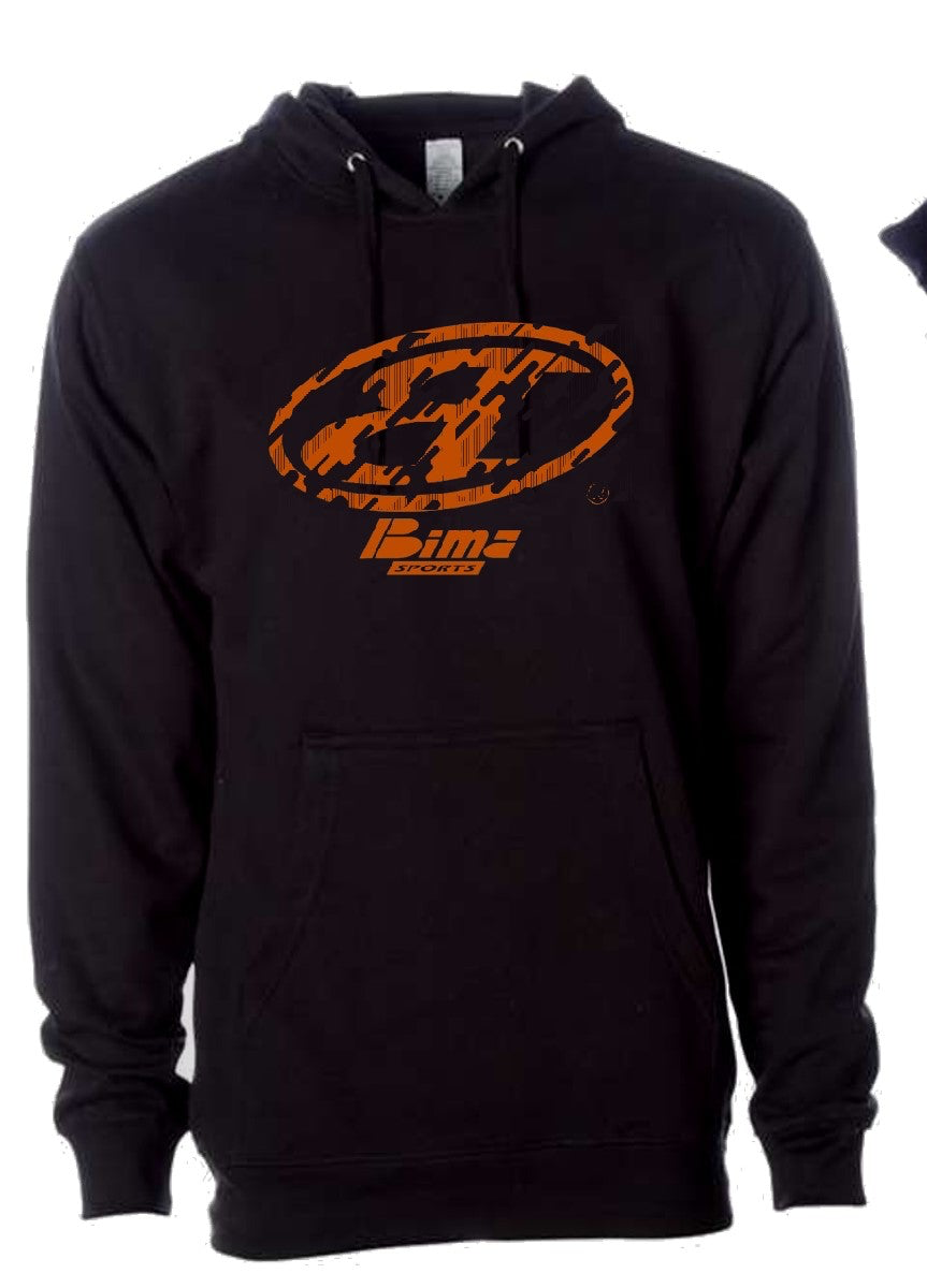 BLACK & ORANGE BIMA HOODIE
