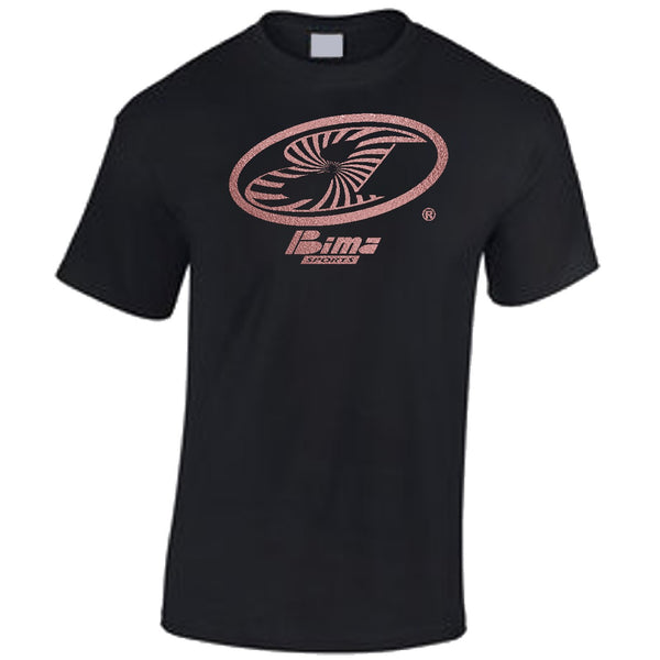 Bima Rose Gold Metallix Remix Logo Black Tee