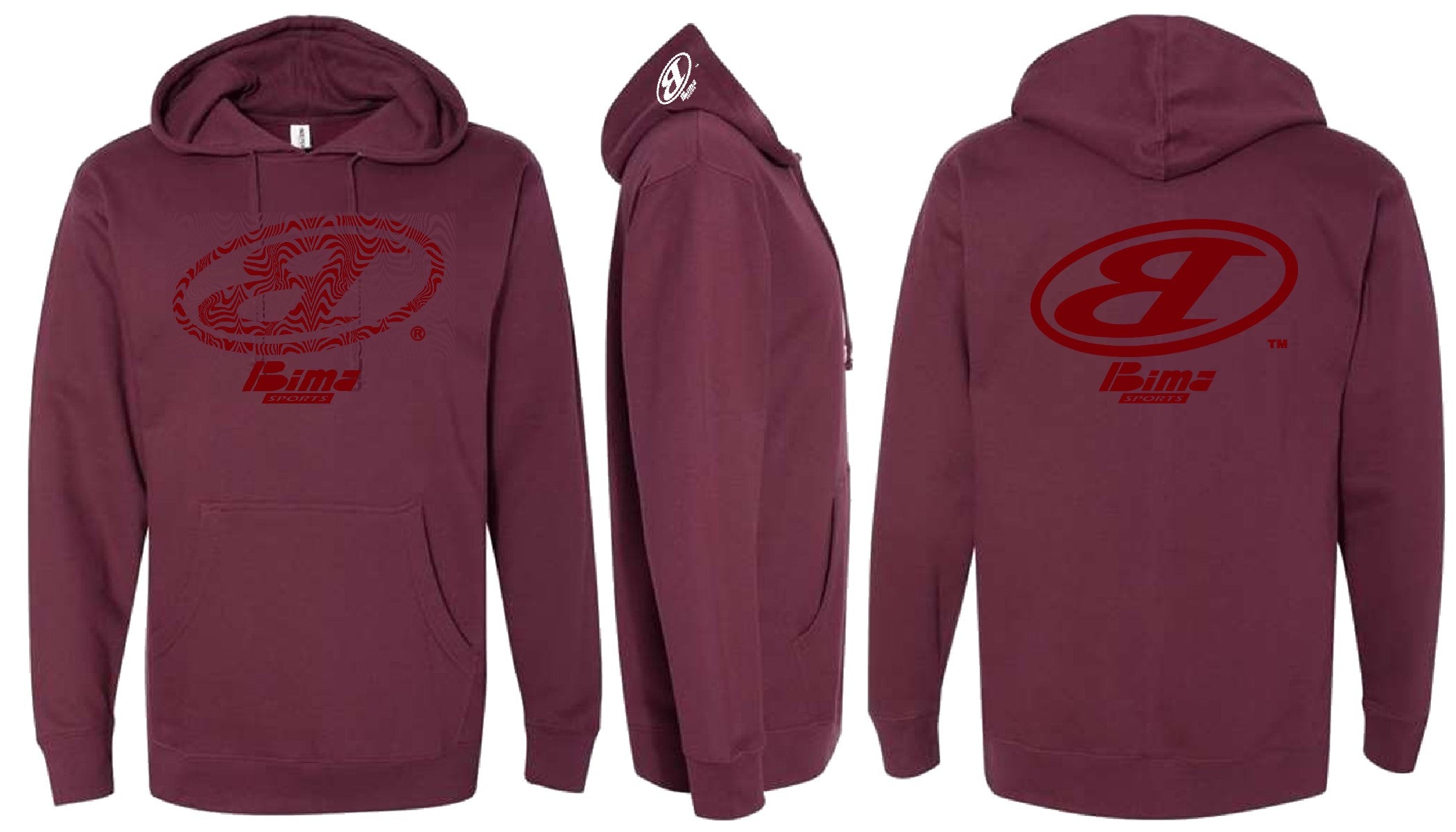 MAROON ON MAROON BIMA HOODIE