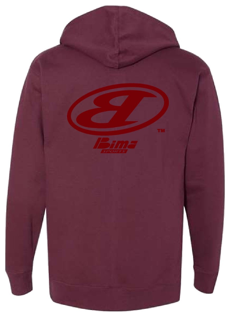 MAROON ON MAROON BIMA HOODIE