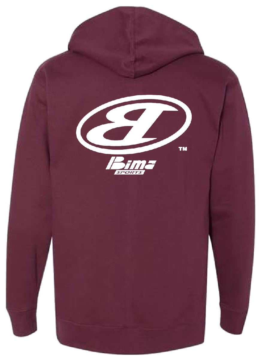 MAROON & WHITE BIMA HOODIE