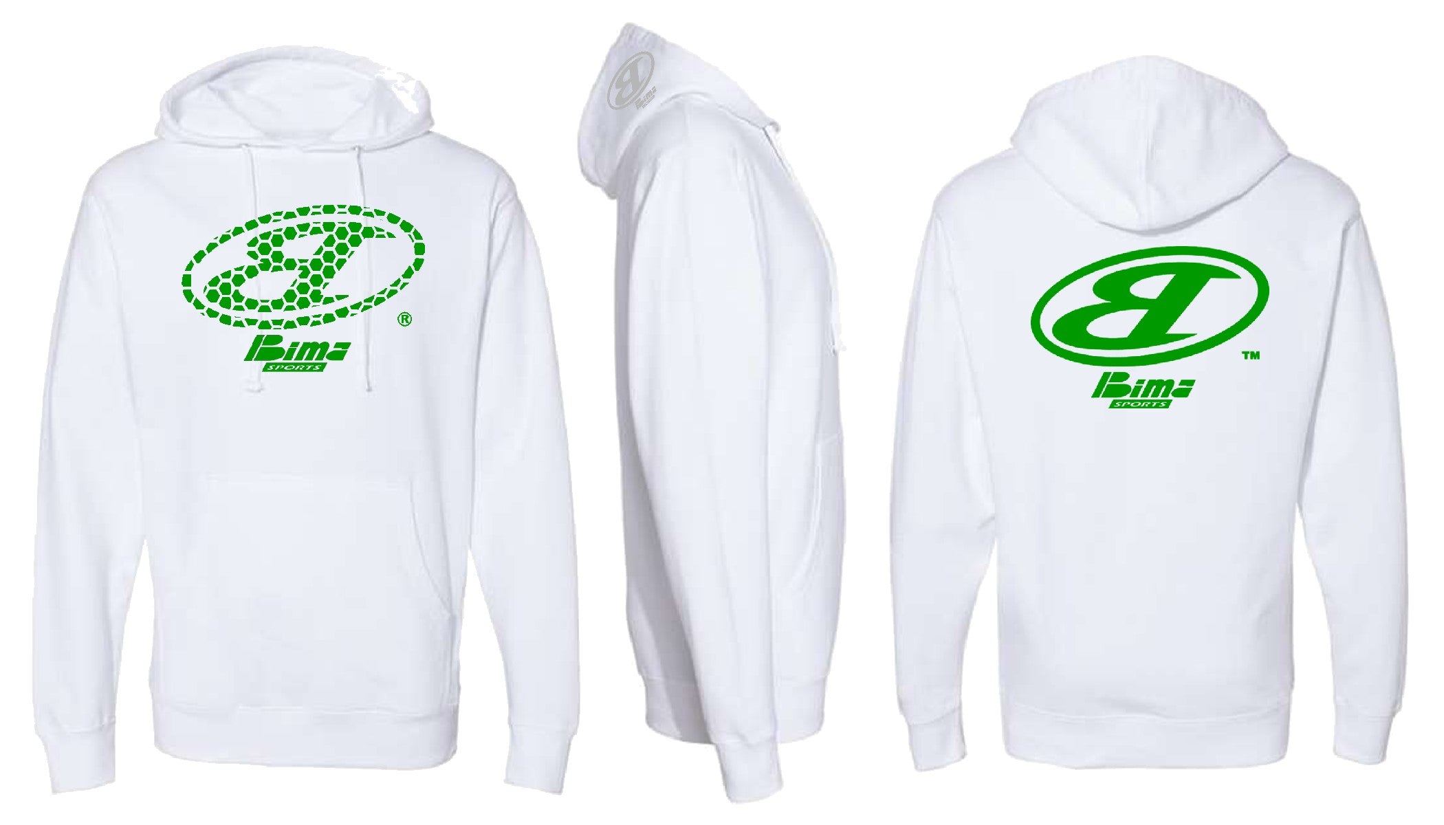 WHITE & GREEN BIMA HOODIE