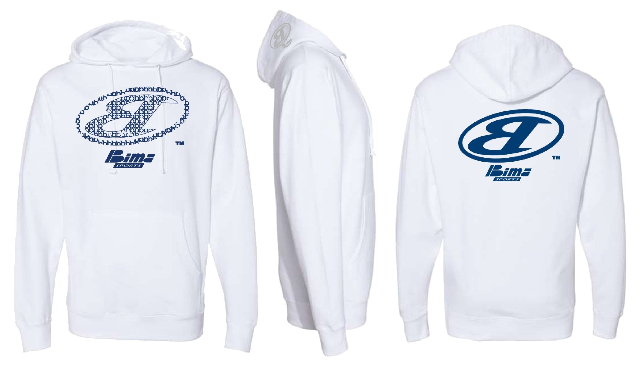 WHITE & NAVY BIMA HOODIE