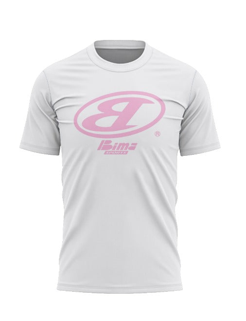 Bima Light Pink Classix Logo White Tee