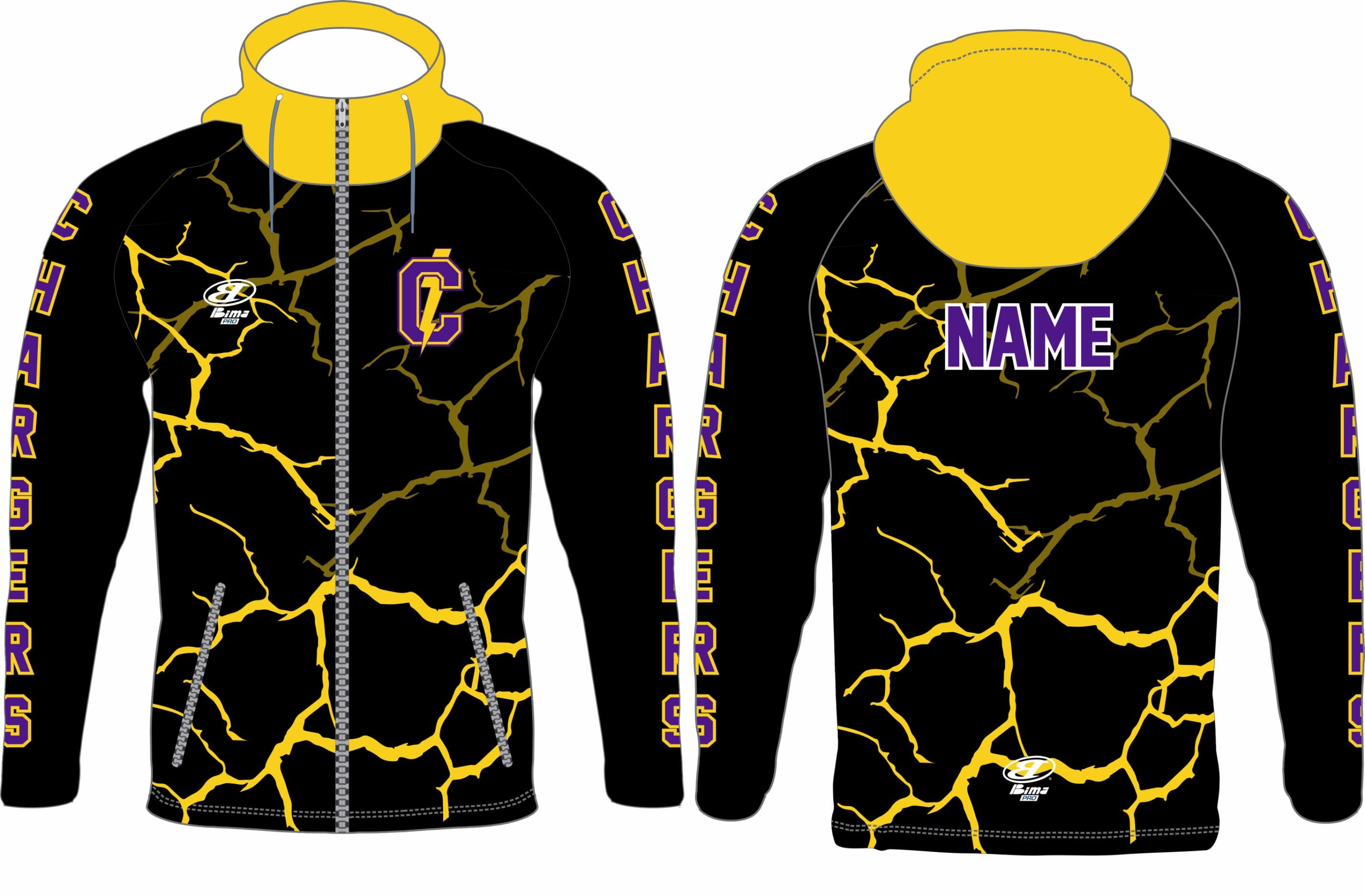 COVINGTON TRACK HOODIE SUBLIMATION YELLOW