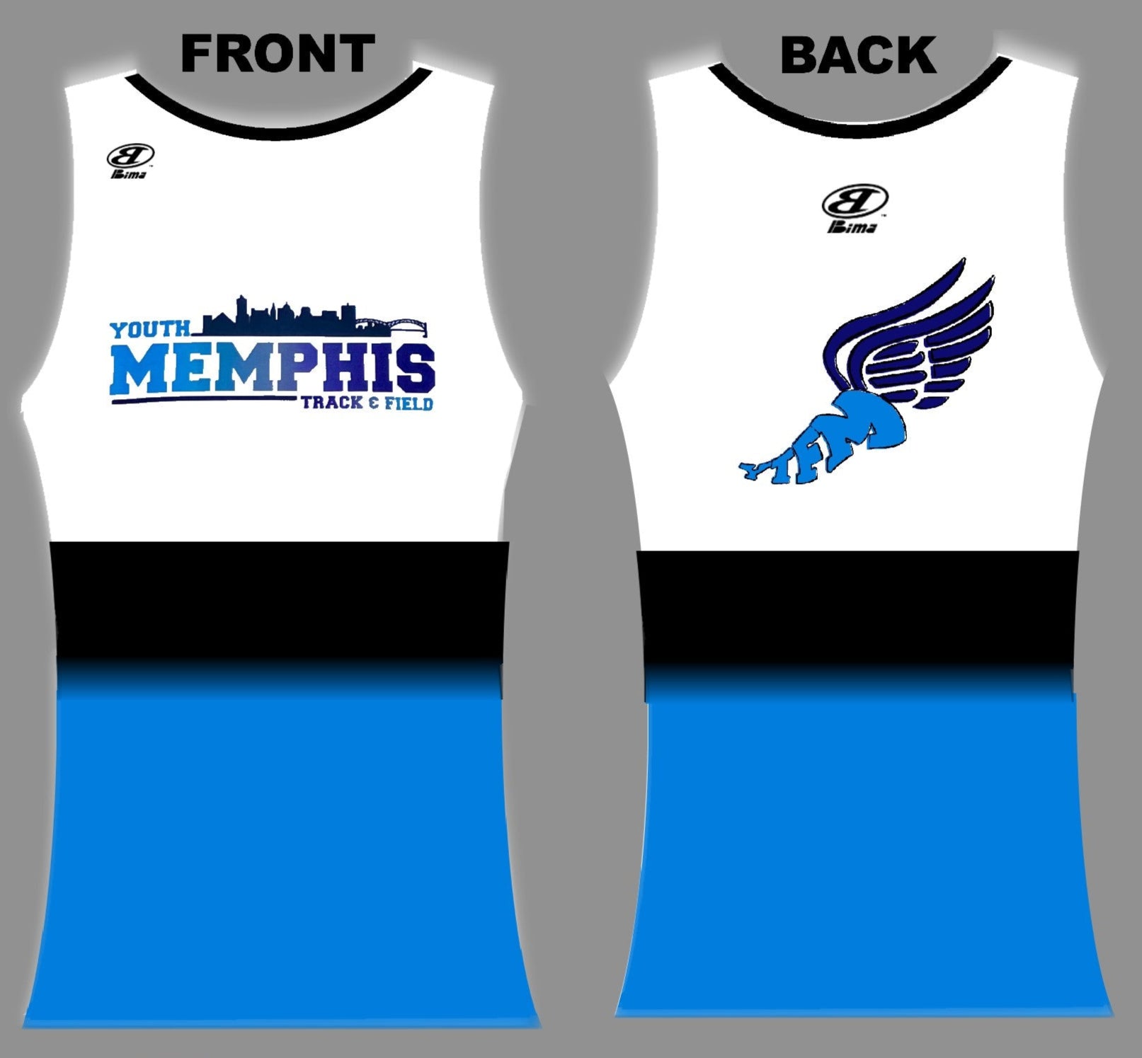 YOUTH MEMPHIS BOYS COMPRESSION TANK BLUE